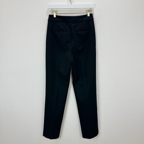 J.Crew Tall Kate Straight Leg Pant Four Season Stretch Black Classic US 0T NWT - Picture 8 of 13